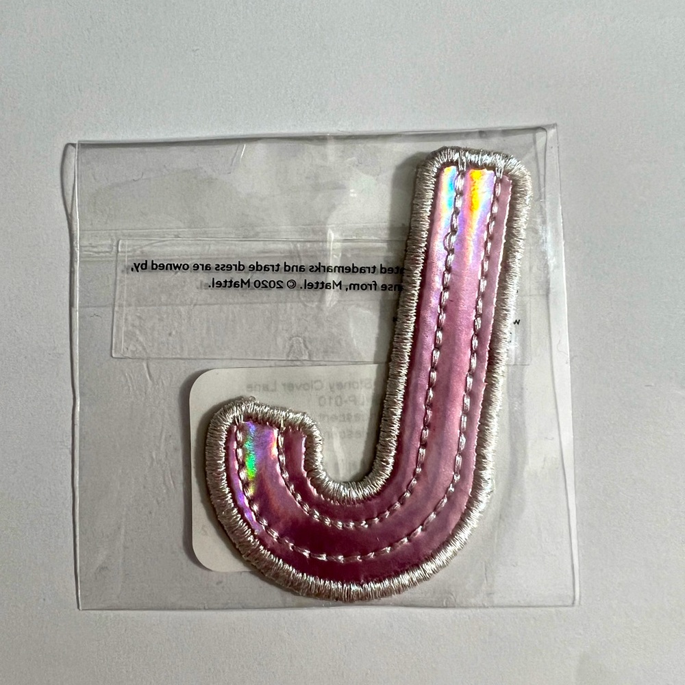 stoney clover lane barbie letter J patch